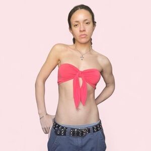 Garage Pink Strapless bandeau